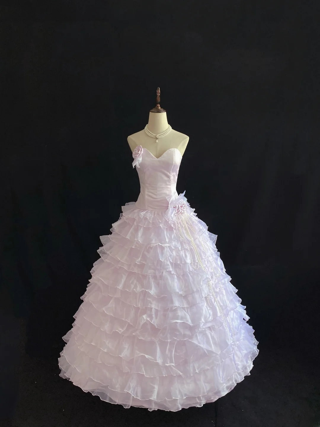 Sweet Ball Gowns Sweetheart Pink Poofy Long With Tiered Layers Quince Dress inspo Quinceanera Dresses Vestidos De 16 anos RB7772