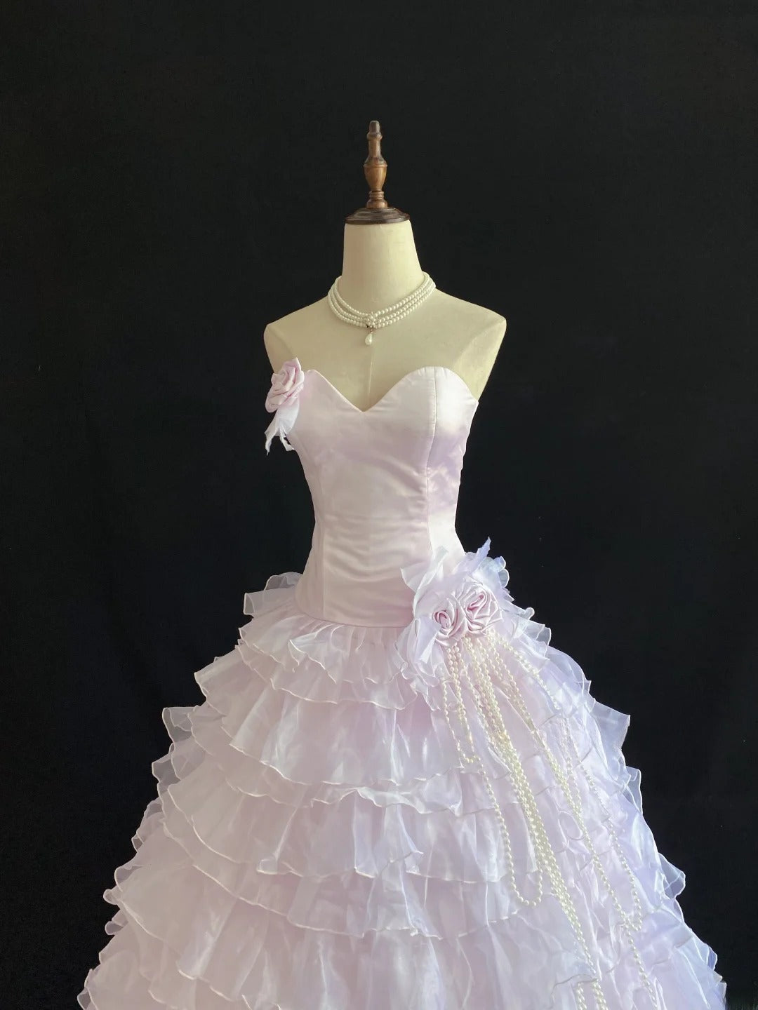 Sweet Ball Gowns Sweetheart Pink Poofy Long With Tiered Layers Quince Dress inspo Quinceanera Dresses Vestidos De 16 anos RB7772