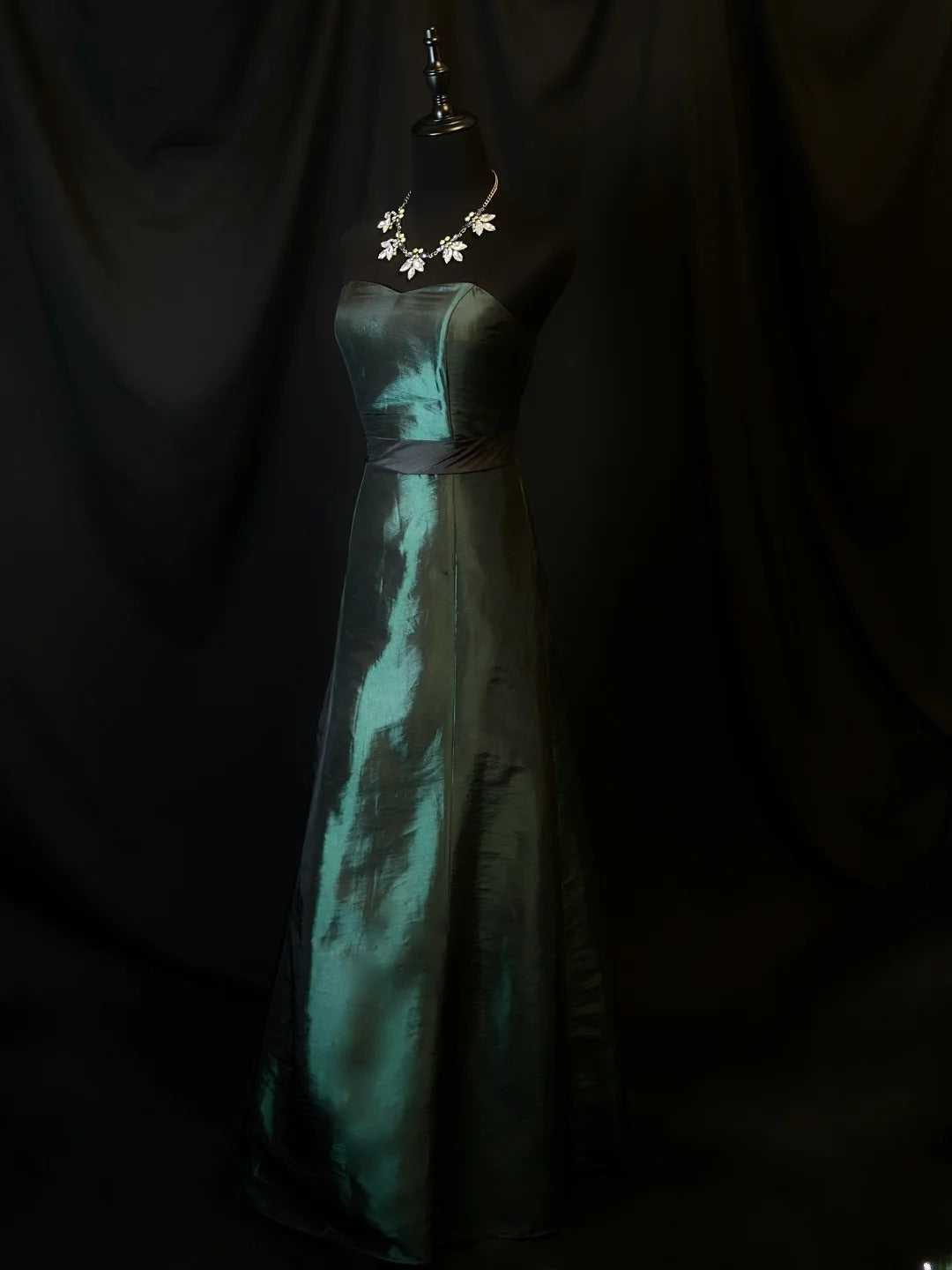Vintage 80s Prom Dresses Mermaid Sweetheart Dark Green Taffeta Party Gown Formal Outfits RB6163