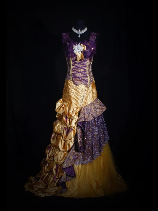 Vintage Mermaid Square Neck Gold 1970s With Appliqued Beads Bodice Long Prom Dresses Inspo 19th Birthday Outfit Formal Gown AS338
