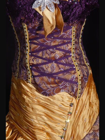 Vintage Mermaid Square Neck Gold 1970s With Appliqued Beads Bodice Long Prom Dresses Inspo 19th Birthday Outfit Formal Gown AS338