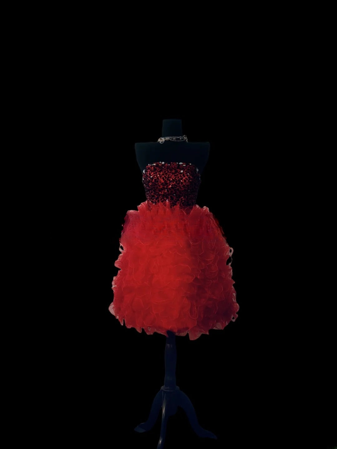 Vintage Hoco Dress Ball Gown Strapless Red Short Homecoming Party Dress RC0048