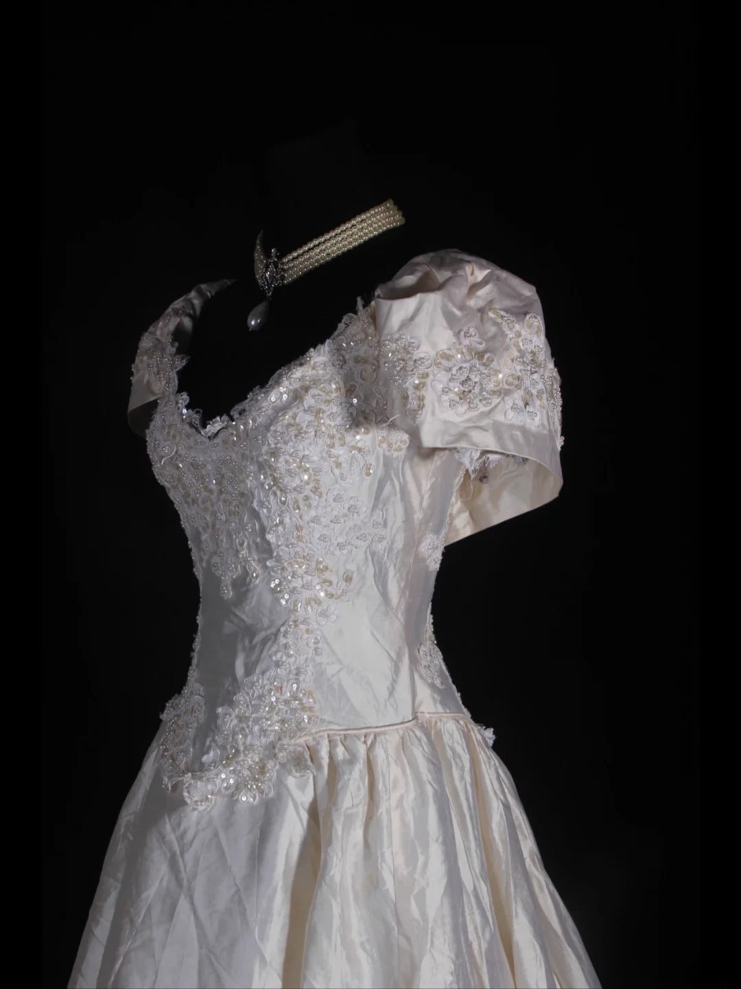 Retro 1950s Wedding Dresses for Bride Ball Gown V Neck With Beads Sleeves Lace Petite/Plus Size Bridal Gowns Civil Wedding for Summer Wedding AS339