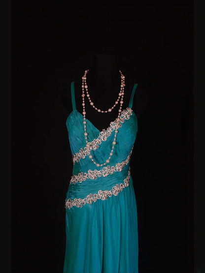 Vintage 2000s Mermaid Spaghetti Straps Chiffon Appliques Plus Size With Lace Long Prom Dresses Impress 21th Birthday Outfits Prom Gown AS342