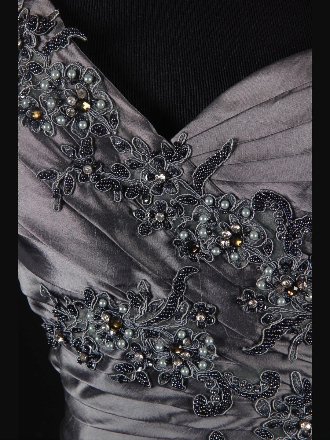 Vintage Mermaid One Shoulder Gray 1970s With Appliqued Beads Bodice Long Prom Dresses Inspo 19th Birthday Outfit Formal Gown AS344