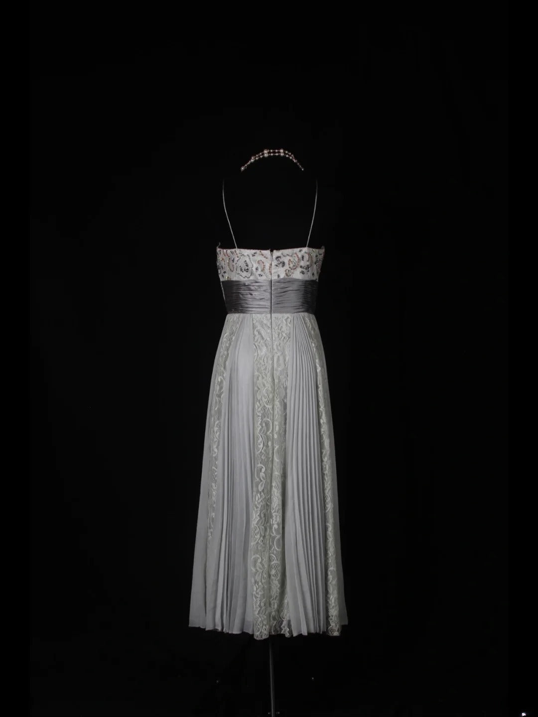 Vintage 2000s A Line Spaghetti Straps Chiffon Beads Plus Size With Lace Ankle Length Prom Dresses Impress 21th Birthday Outfits Party Gown AS346