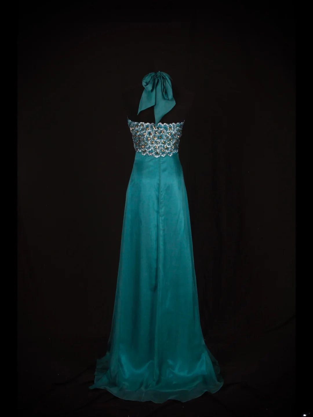 Vintage 2000s A Line Halter Chiffon Embroidery Beads Plus Size With Gem Long Prom Dresses Impress 21th Birthday Outfits Party Gown AS347
