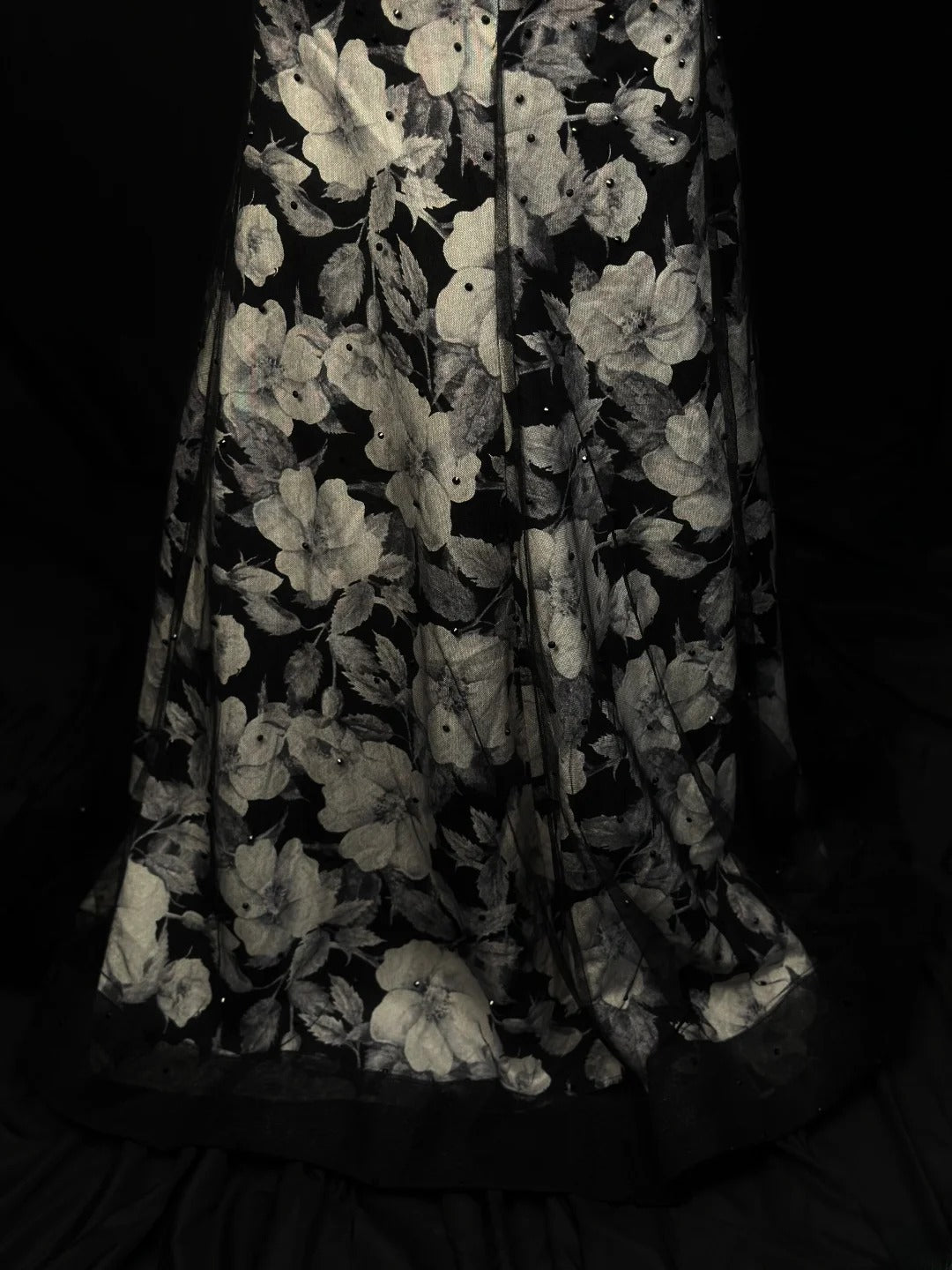 Vintage Prom Dresses Mermaid Sweetheart Black Floral With Beading 1950s Retro Classy Long Party Formal Outfits RB6181