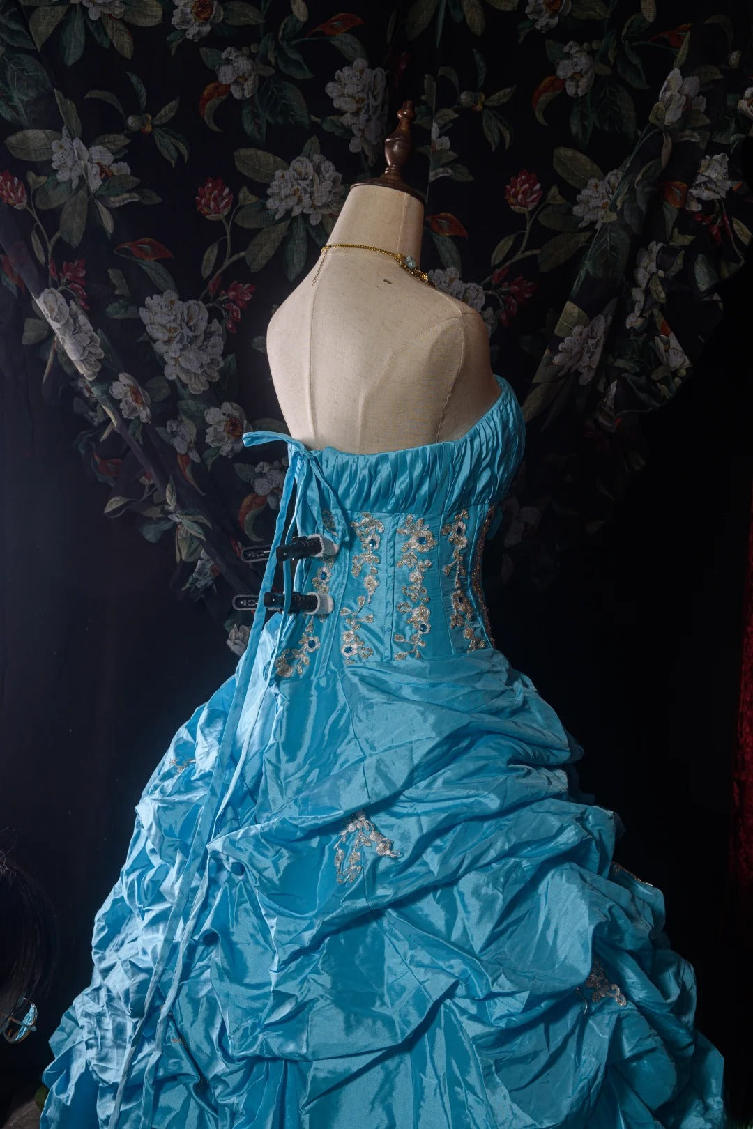 Charming Ball Gown Formal Events Strapless Blue With Tiered Appliqued Quince Dress Quinceanera Dresses Birthday Outfits RB8576