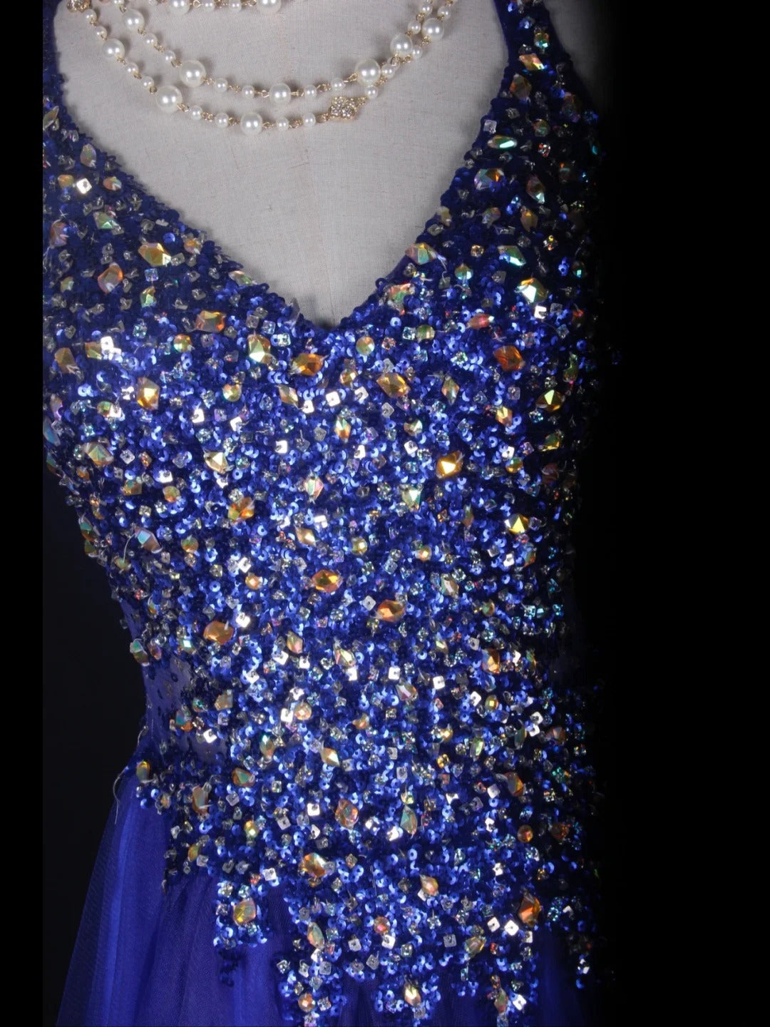 Vintage A line Halter Royal Blue Tulle With Gold Beads Short 18th Birthday Dress Homecoming Dresses Cocktail Gown AS363