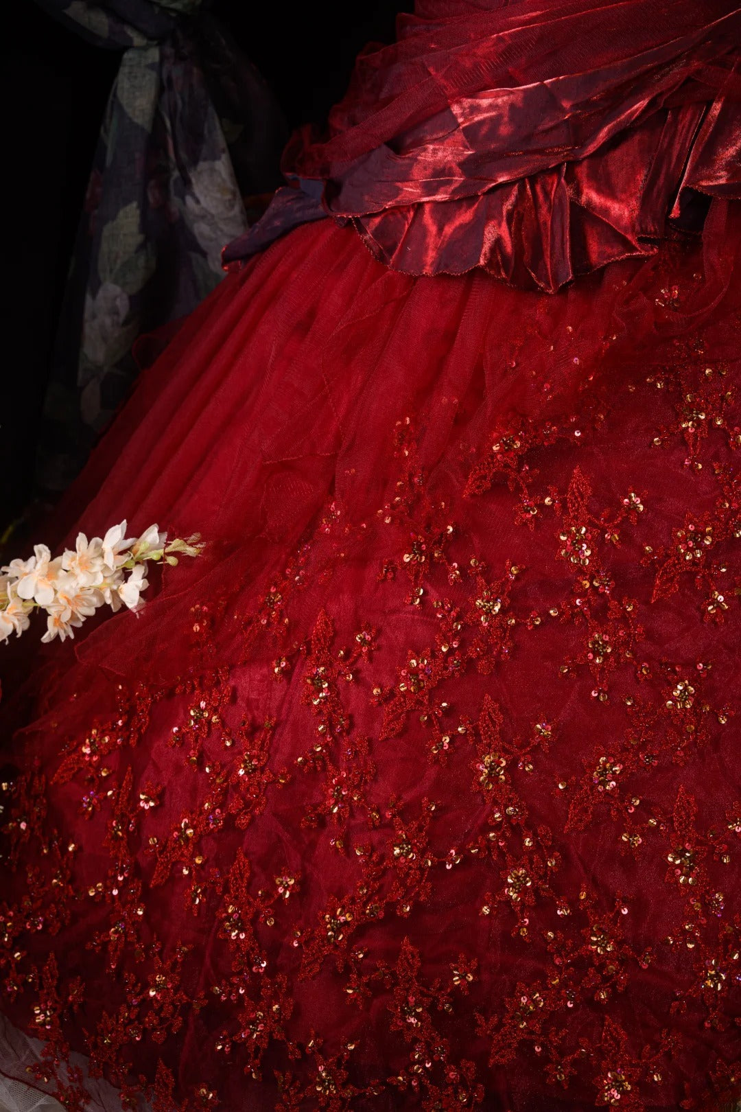 Charming Ball Gown Formal Events Strapless Burgundy With Lace 15 Anos Quince Dress Quinceanera Dresses RB8577