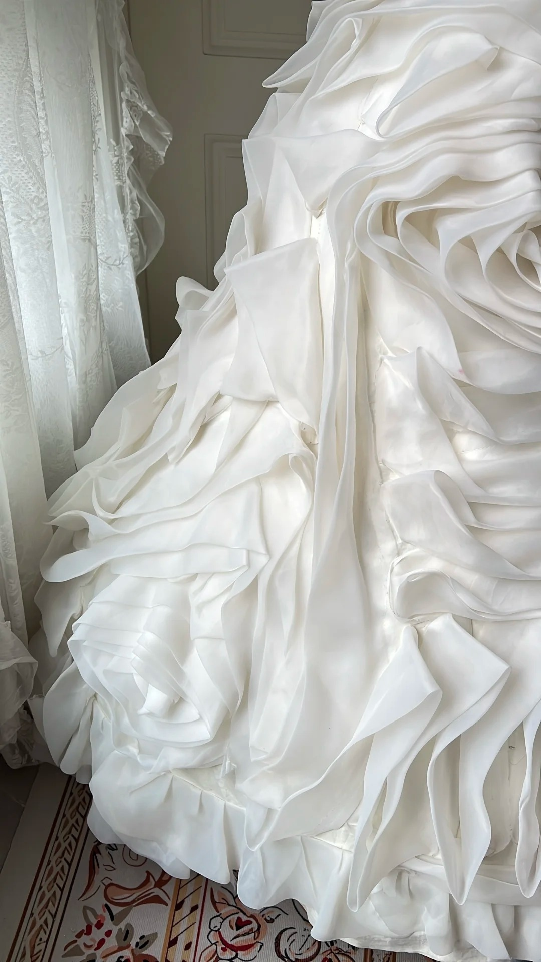 Timeless Wedding Dress Ball Gown Sweetheart White With Ruffled Flowers Long Bridal Gown RC0687