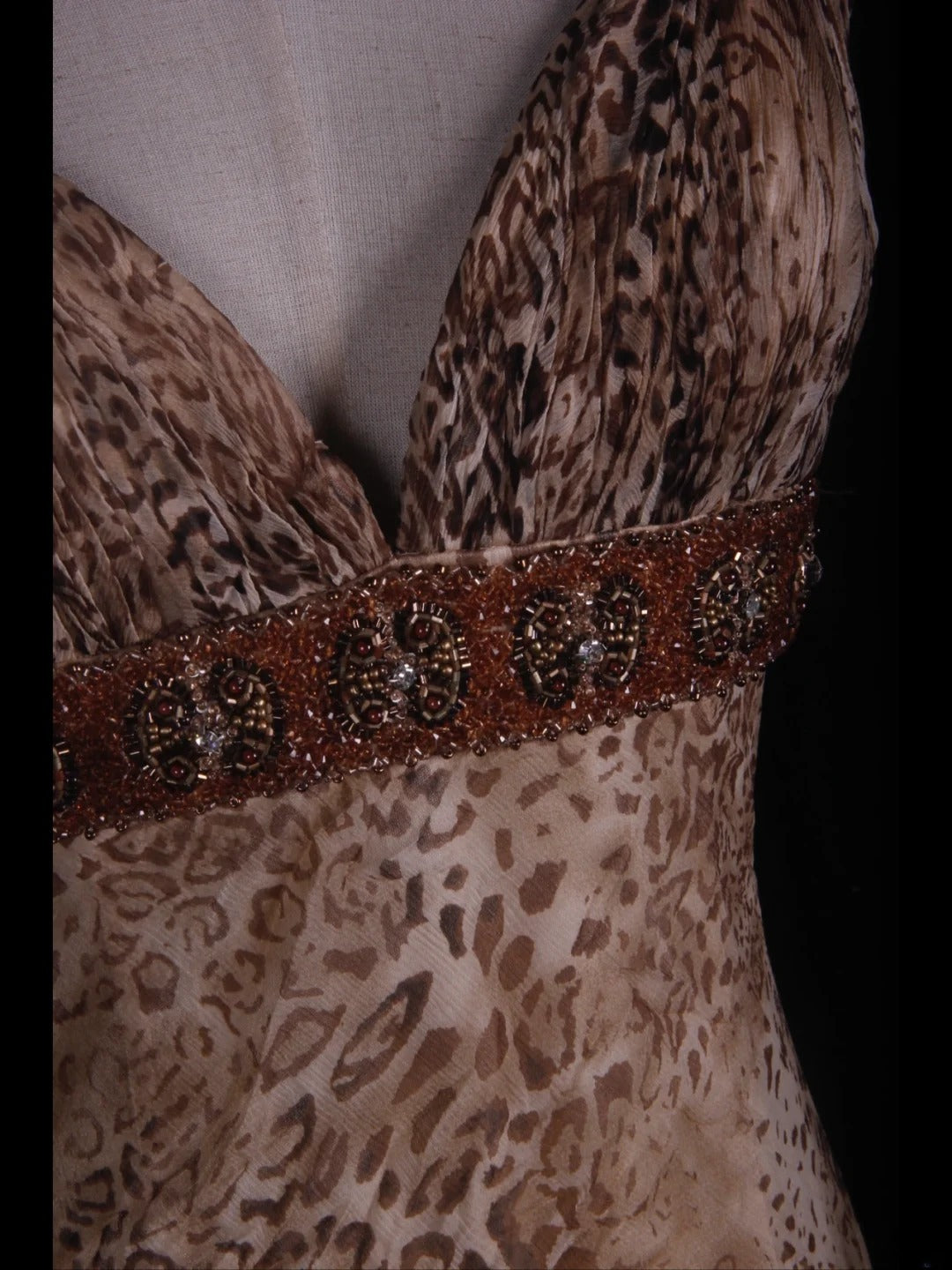 Vintage Mermaid Spaghetti Straps Leopard Print Beaded Bodice Plus Size Tea Length 18th Birthday Outfits Homecoming Dresses Cocktail Gown AS365