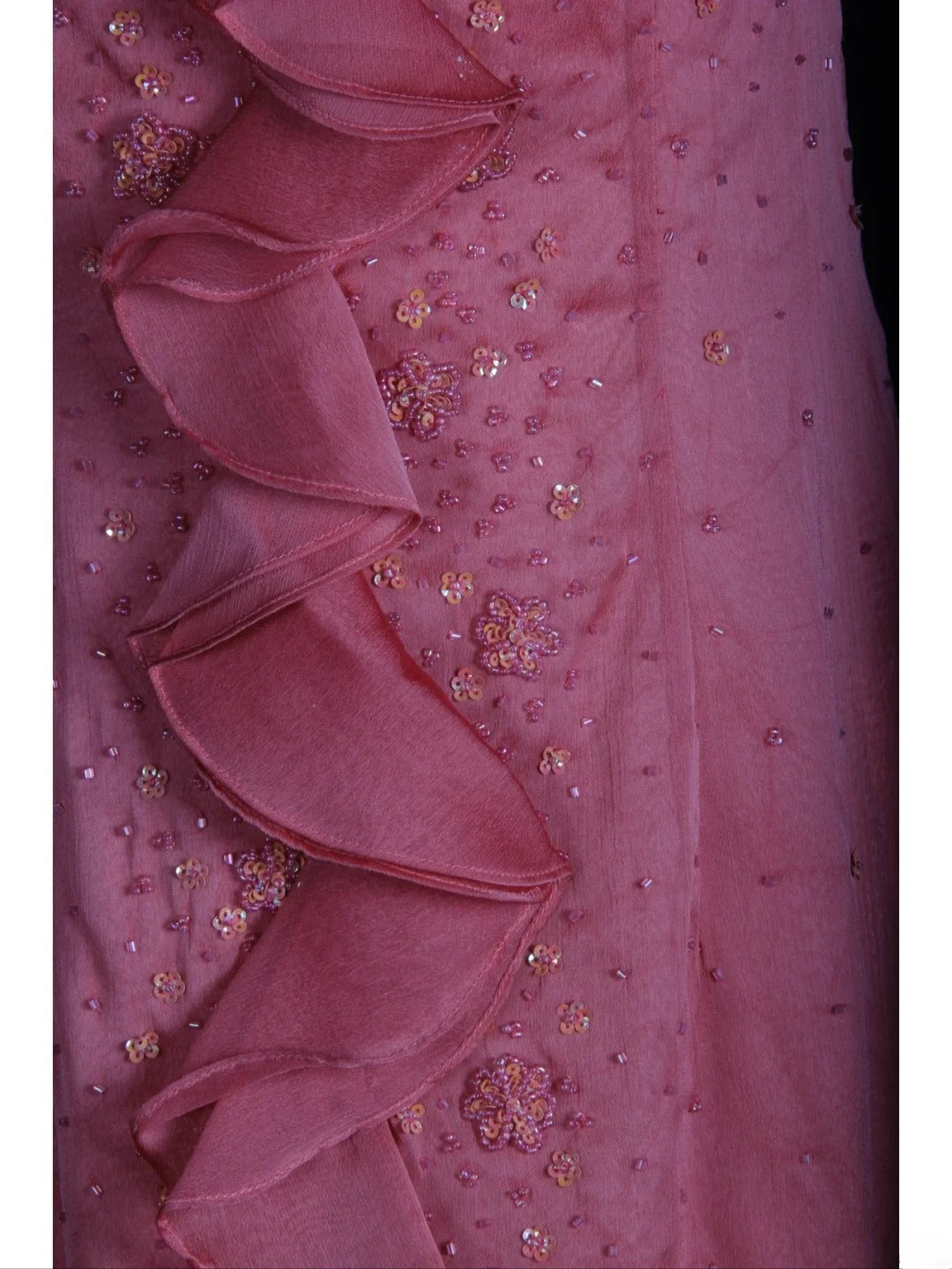 Retro 60s High Low Spaghetti Straps Pink Chiffon With Beads Prom Dresses Inspo 22th Birthday Outfit Formal Gown AS367