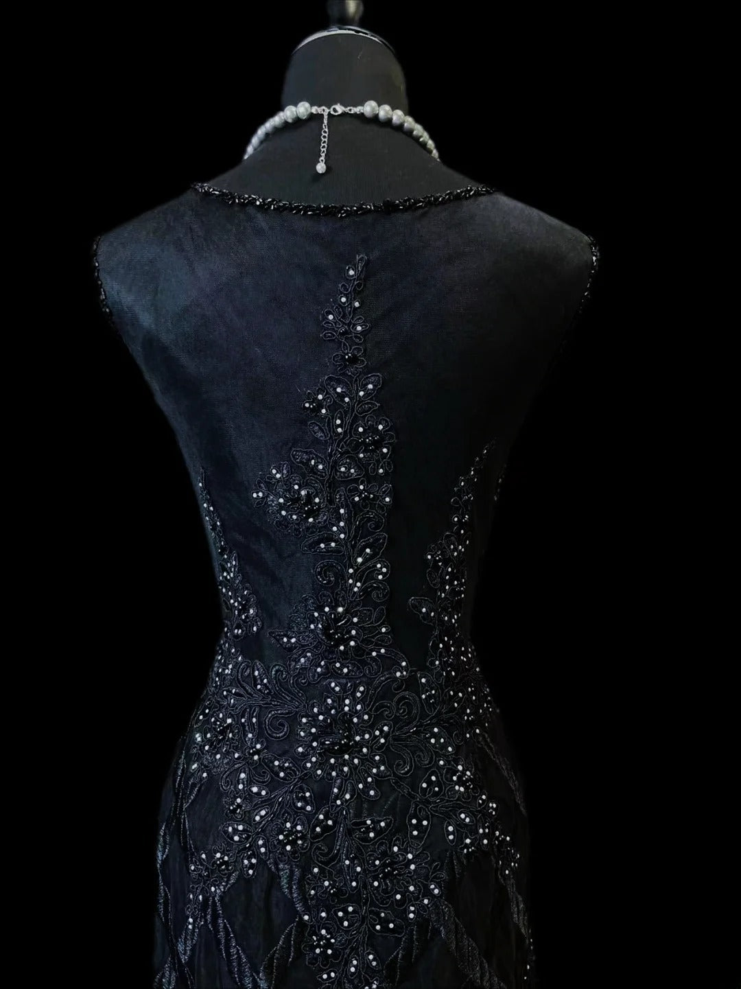 Vintage Prom Dresses Mermaid V Neck Black Tulle 1950s Retro Classy Long Party Formal Outfits RB6189