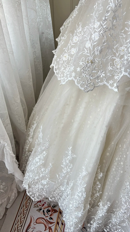 Cute Sweet 16 Dress Long Strapless Tulle With Appliques Lace Ball Gown Sweet Sixteen Party Birthday Dresses RC0694