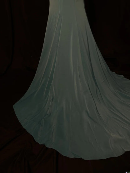 Vintage Prom Dresses Mermaid Scoop Neck Green With Pearls 1950s Retro Classy Long Party Formal Outfits RB6191