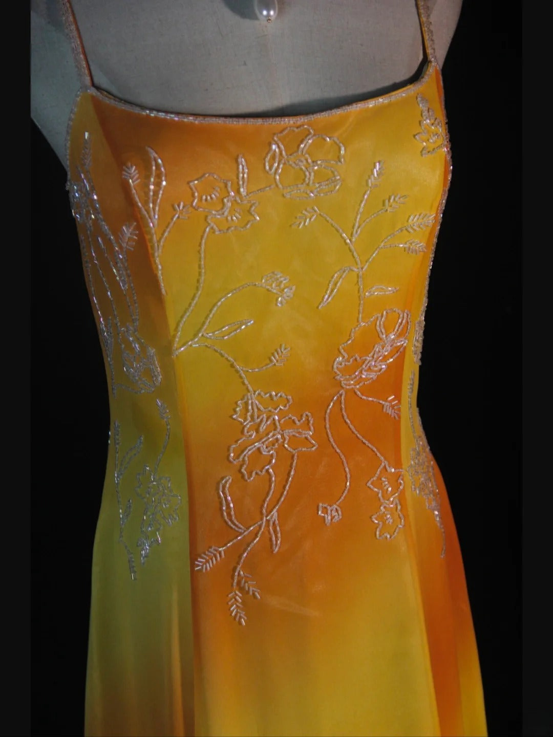 Retro 60s A line Spaghetti Straps Multi Colors Chiffon With Beads Long Prom Dresses Inspo 22th Birthday Outfit Formal Gown AS376