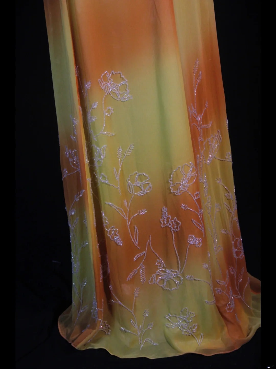 Retro 60s A line Spaghetti Straps Multi Colors Chiffon With Beads Long Prom Dresses Inspo 22th Birthday Outfit Formal Gown AS376