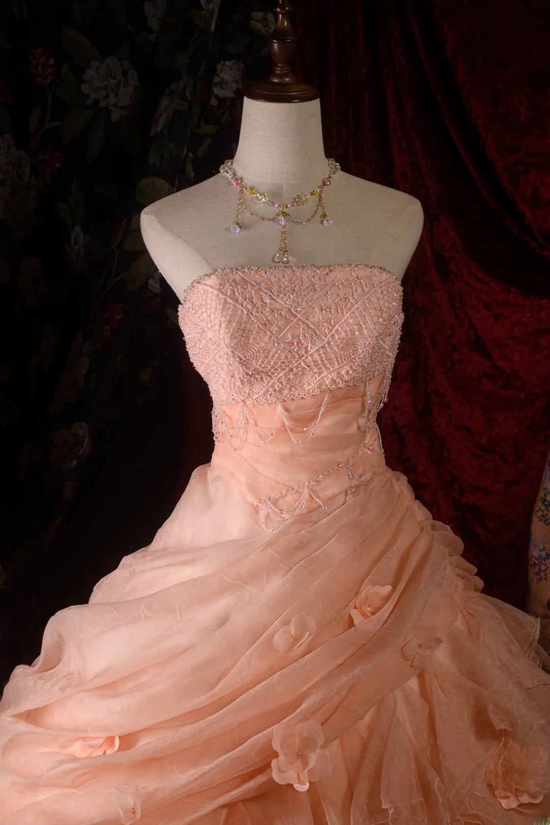 Elegant Ball Gown Strapless Blush Pink Tulle Sweet 15 15 Anos Formal Homecoming Party Gown Quinceañera Dresses For Pageant RB8583