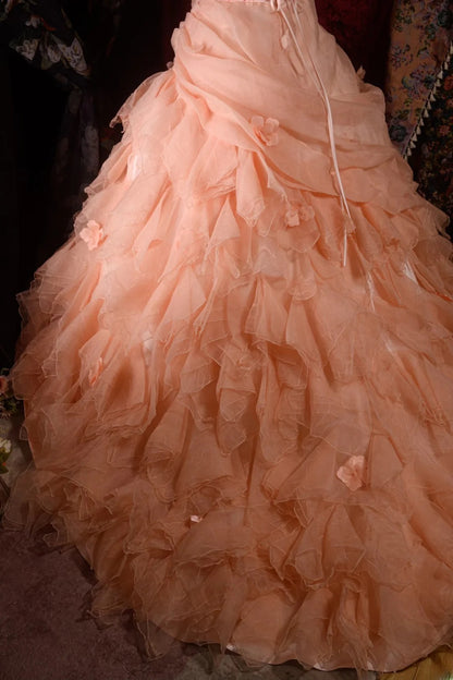 Elegant Ball Gown Strapless Blush Pink Quinceanera Dress Sweet 15 15 Anos Quinceañera Dresses For Pageant RB8584