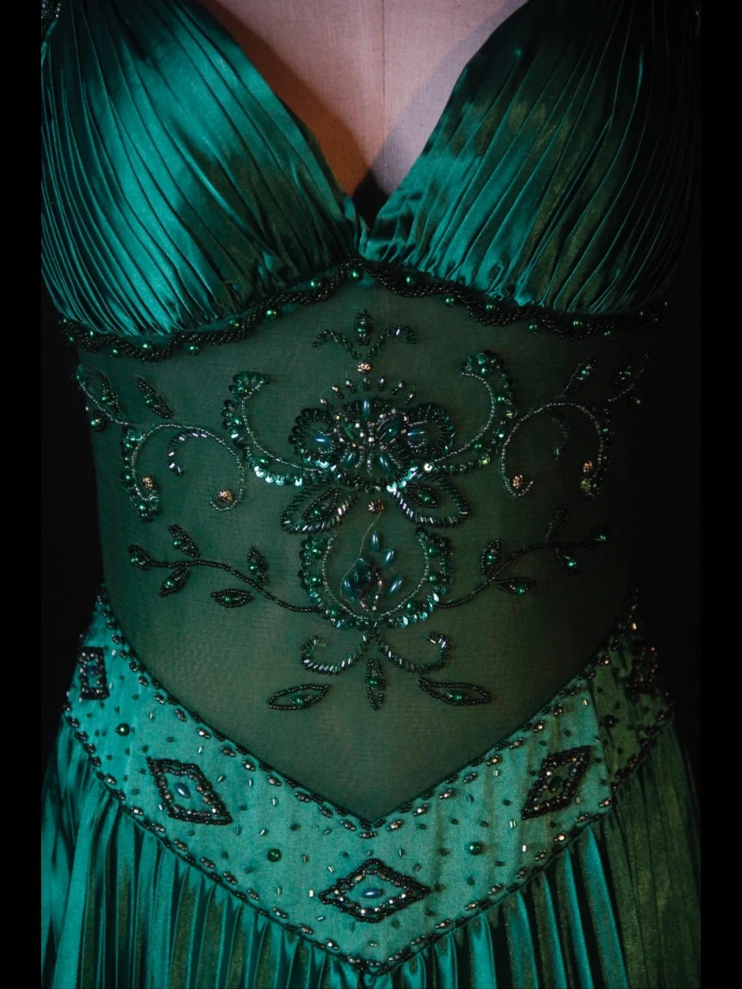 Retro 60s A line Halter Dark Emerald Green Satin With Beads Long Prom Dresses Inspo 22th Birthday Outfit Formal Gown AS377