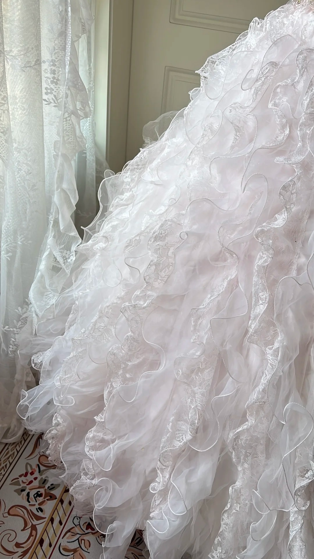 Cute Sweet 16 Dress Long Sweetheart Light Pink With Tiered Layers Lace Ball Gown Sweet Sixteen Birthday Dresses RC0700