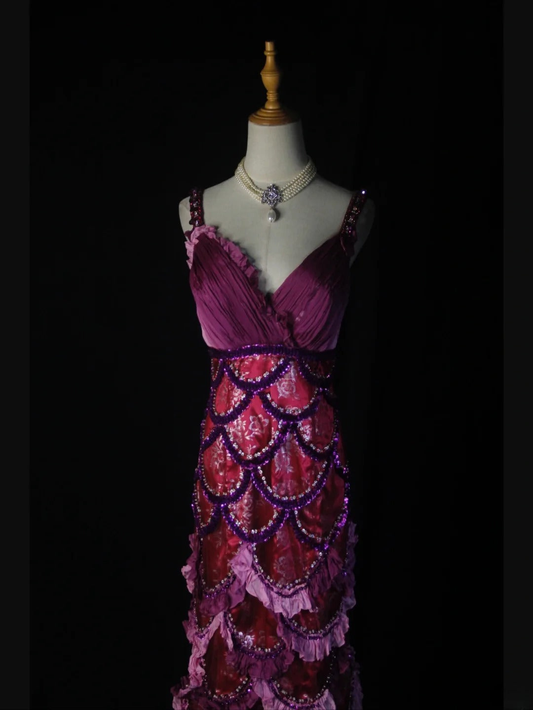 Vintage A Line 80s Sweetheart Lace Beads With Grape Beaded Long Prom Dresses Inspo Birthday Outfit Formal Gowns AS378