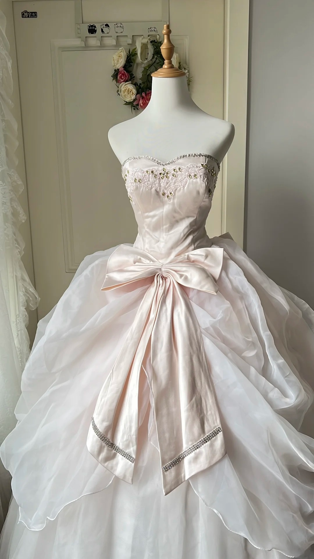 Cute Sweet 16 Dress Long Sweetheart Pearl Pink With Tiered Layers Ball Gown Sweet Sixteen Birthday Dresses RC0707