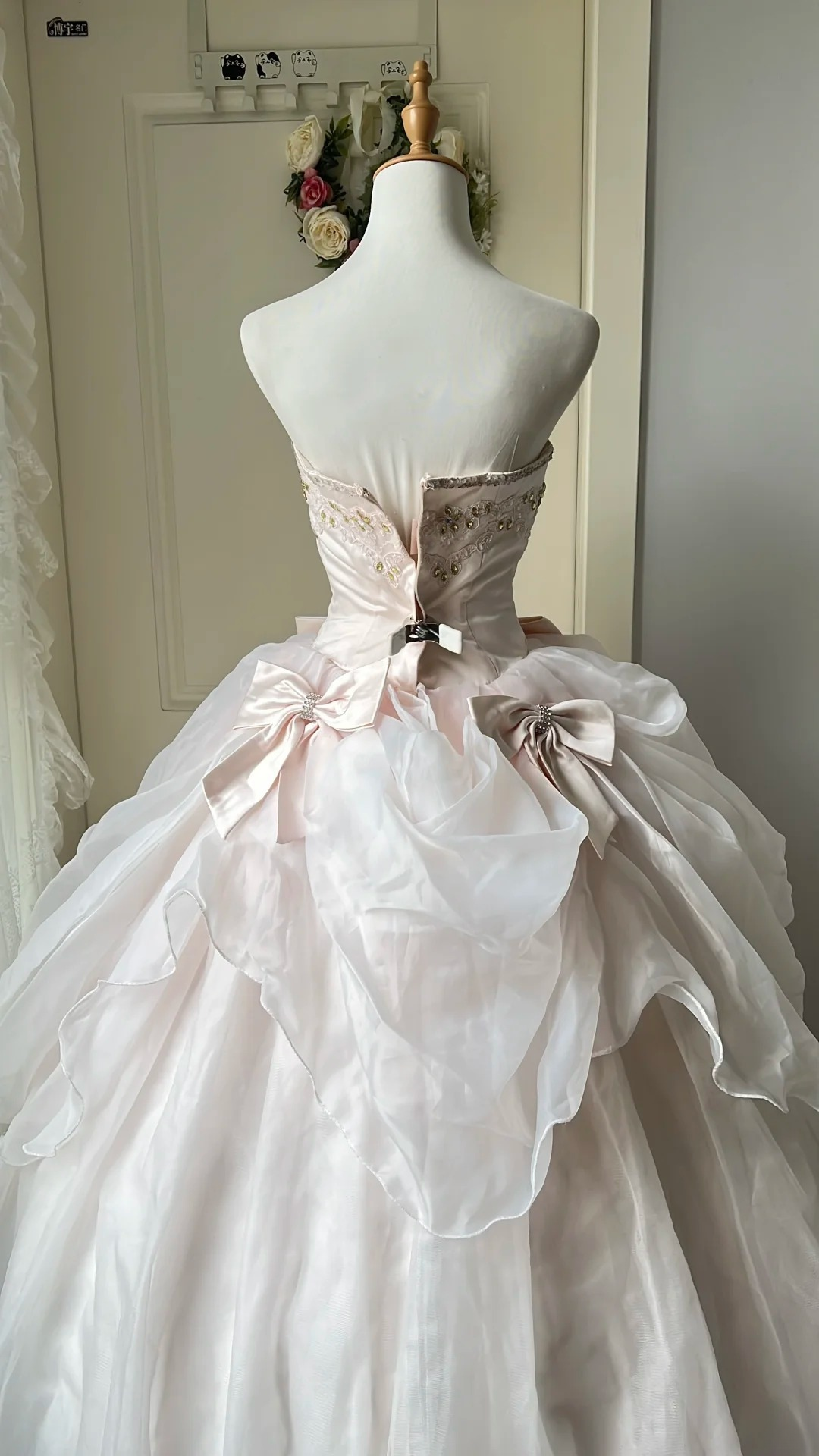 Cute Sweet 16 Dress Long Sweetheart Pearl Pink With Tiered Layers Ball Gown Sweet Sixteen Birthday Dresses RC0707