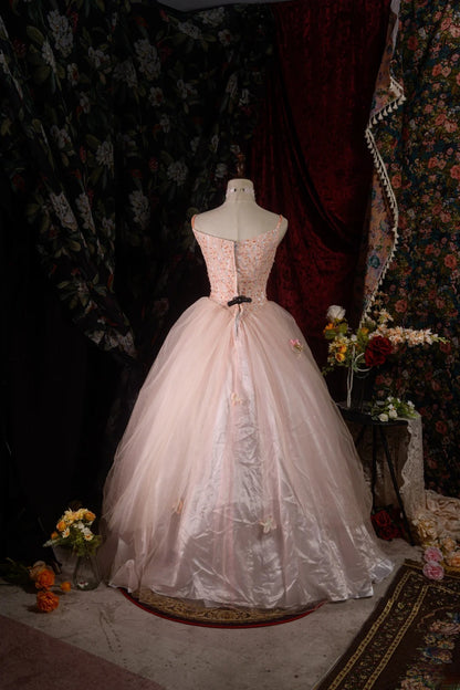 Cute Ball Gown Spaghetti Straps Blush Pink Birthday Outfits Quinceanera Dress 15 Anos Quinceañera Dresses For Pageant RB8587