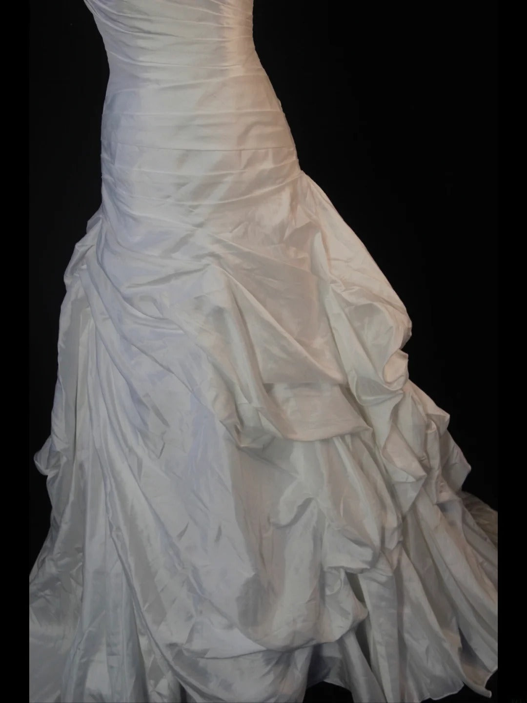 Princess Women's Ball Gown Sweetheart With Short Sleeves White Taffeta Sweep Train Wedding Dresses AS387
