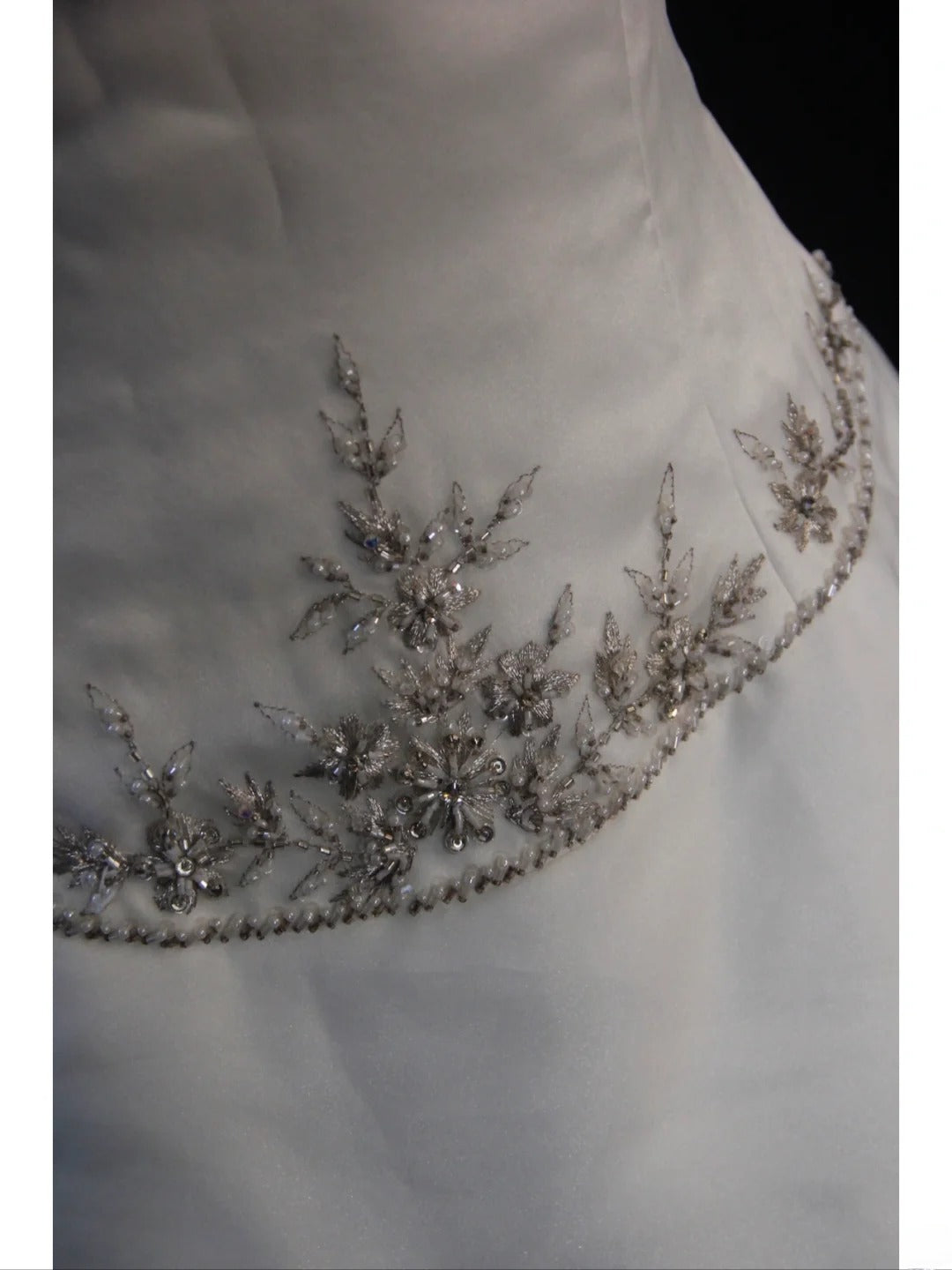 Women's Elegant Sheer V Neck Vintage Tulle Satin Wedding Dress for Bride Sweep Train Wedding Dresses AS388