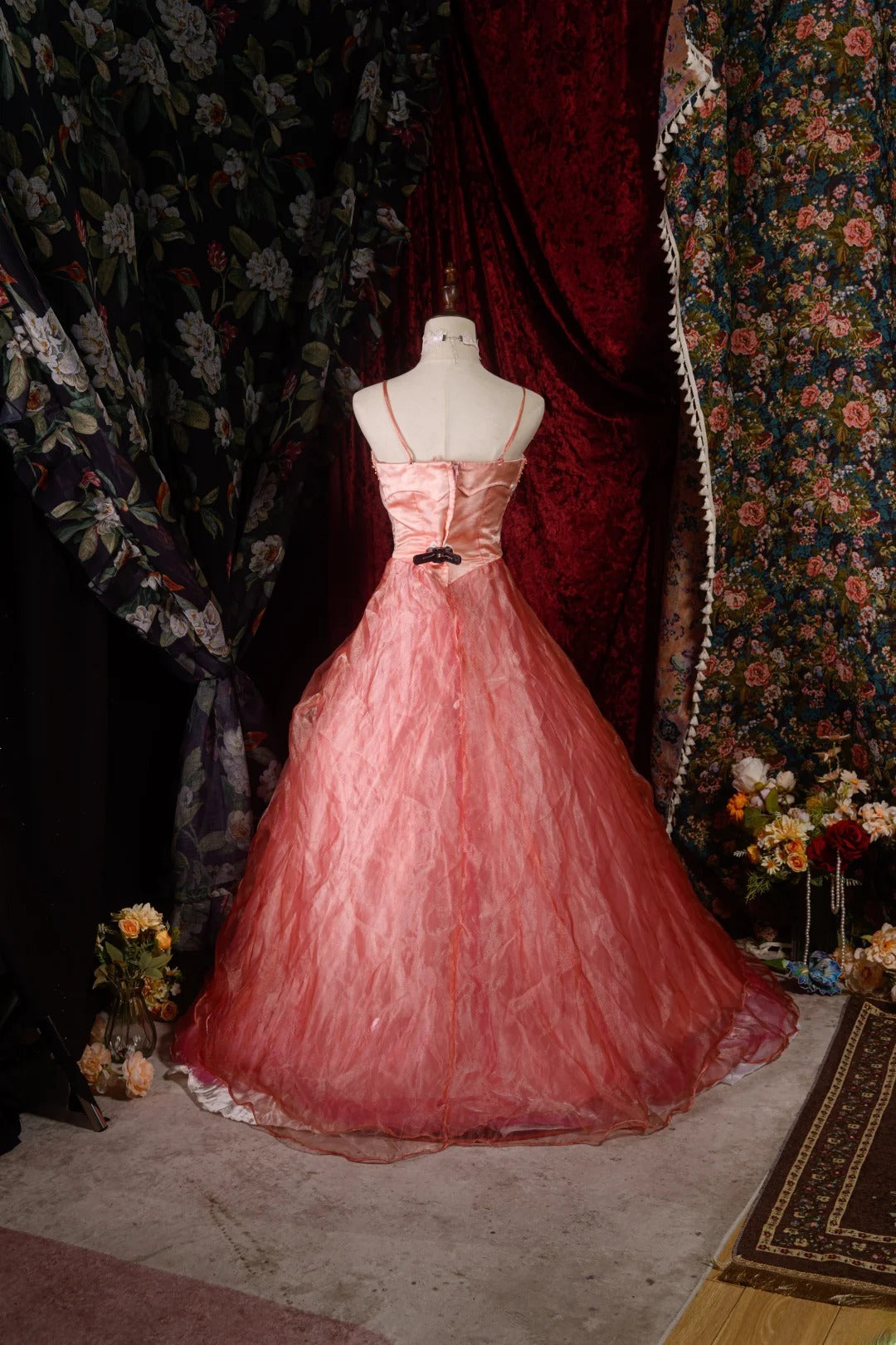 Beautiful Ball Gown Spaghetti Straps Pink Sweet 15 Quinceanera Dresses Formal Birthday 16th Party Gown RB8589