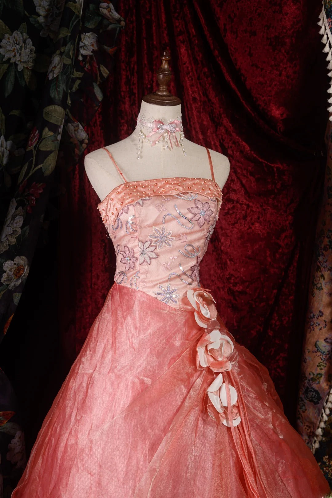 Beautiful Ball Gown Spaghetti Straps Pink Sweet 15 Quinceanera Dresses Formal Birthday 16th Party Gown RB8589
