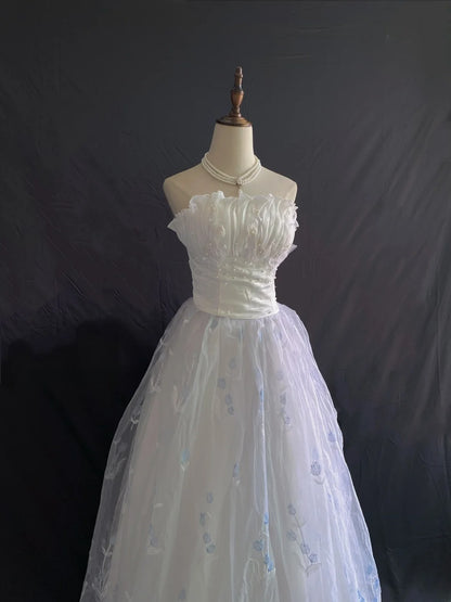 Cute Ball Gown Strapless Lilac Long With Lace Pearls Quince Dress inspo Quinceanera Dresses Sweet 15 16 Outfits RB7844