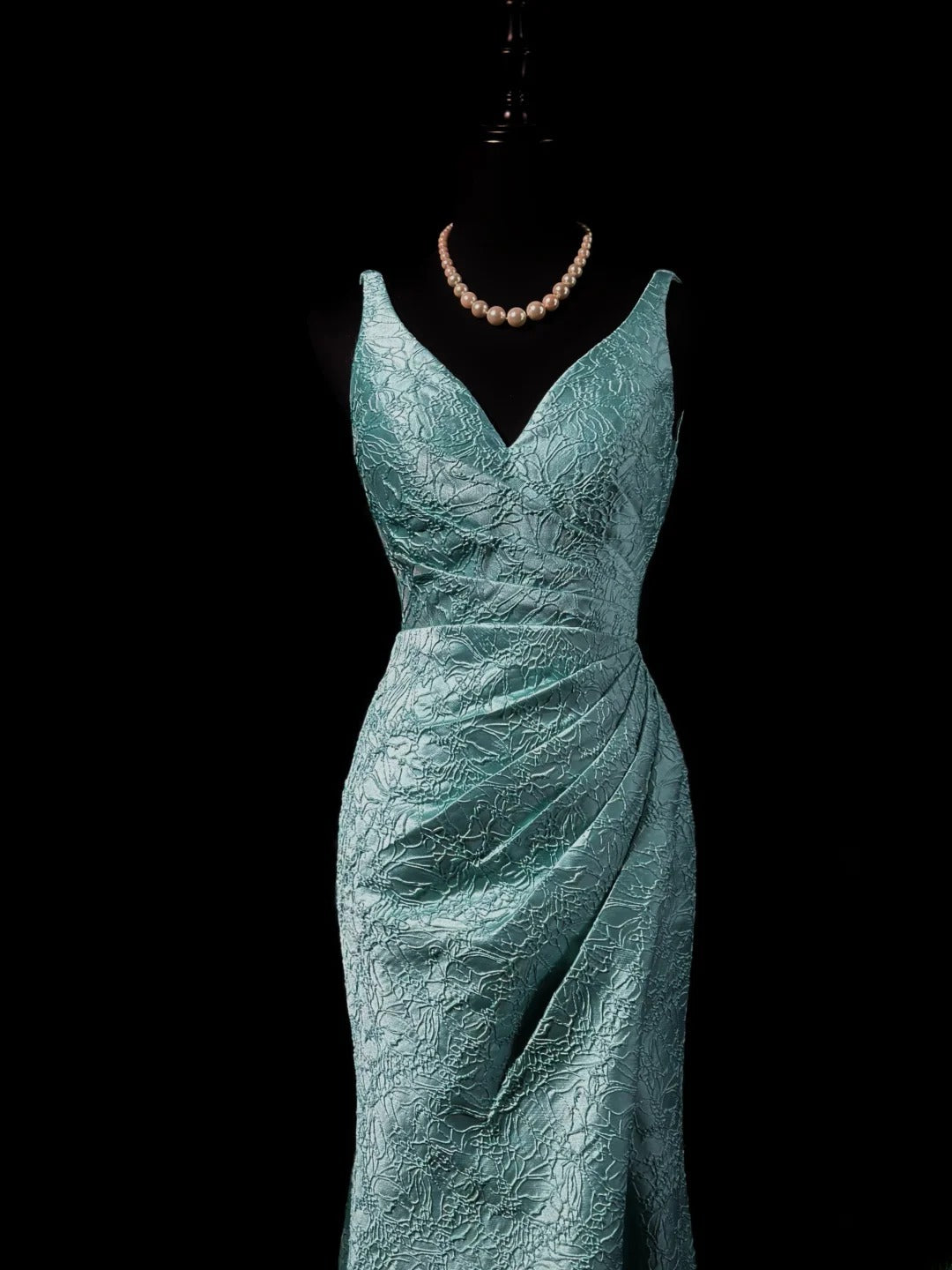 Vintage 2000s Prom Dresses Mermaid V Neckline Blue Lace With Slit Long Party Formal Outfits RB6211