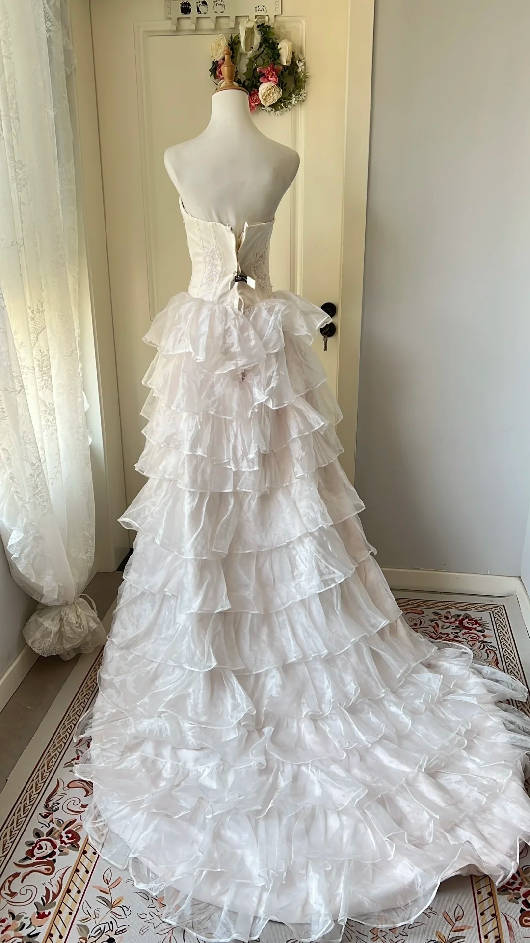 Sweet 16 Dress Ideas High Low Strapless Light Pink Tulle With Appliques Lace Ball Gown Sweet Sixteen Birthday Dresses RC0717