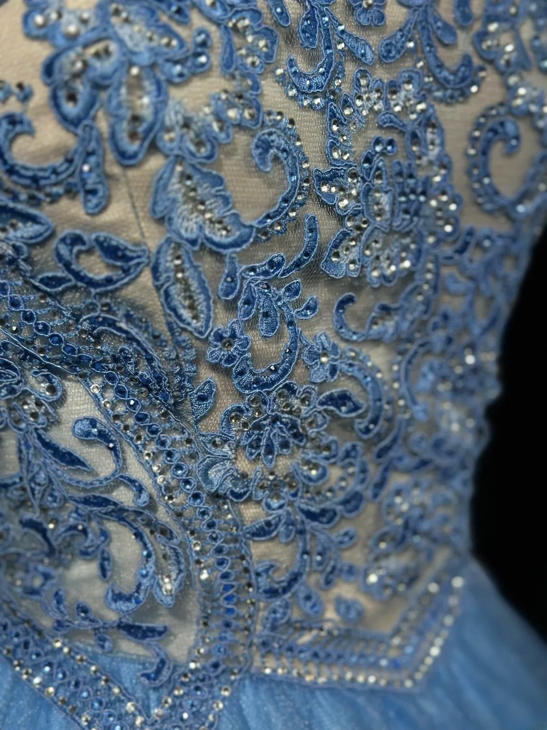 Modest Prom Dresses Ball Gown Sweetheart Royal Blue Lace Tulle 1950s Retro Classy Party Formal Outfits RB6214