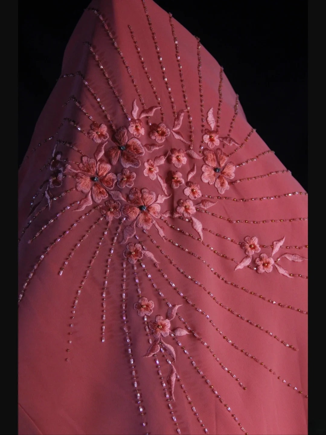 Vintage A line 80s Spaghetti Straps Pink Beads With Beaded Long Prom Dresses Inspo Birthday Outfit Formal Gowns AS399