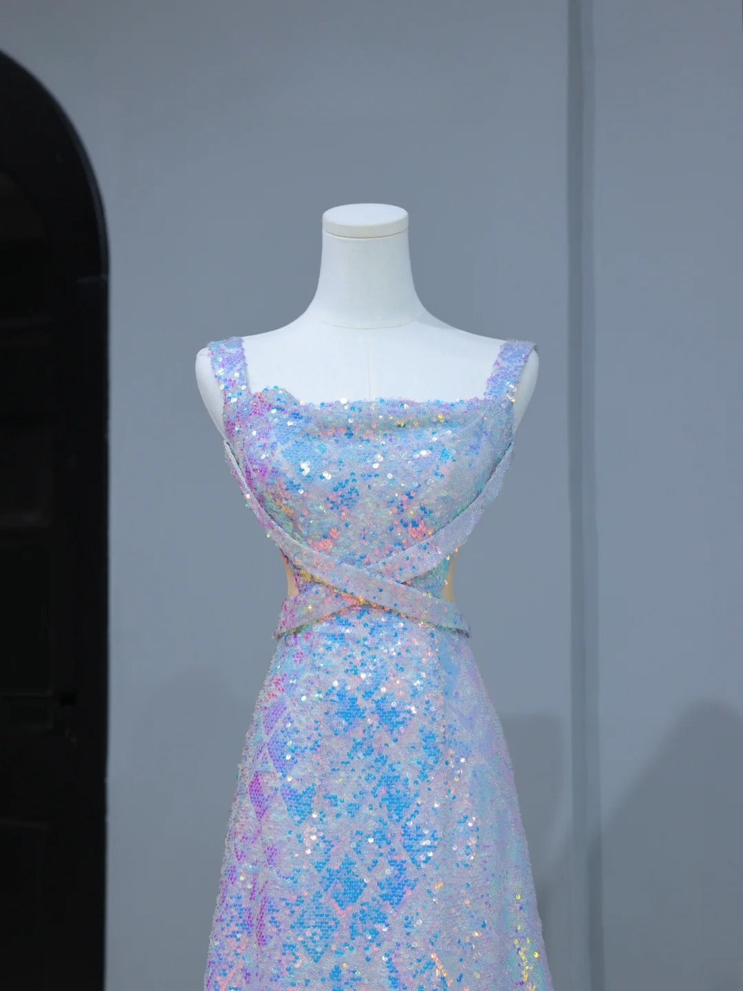 Cute Prom Dresses Aesthetic A Line Square Neck Sequin Long Inspiration Style Impress Corset Fitted Long Party Formal Gown AS400