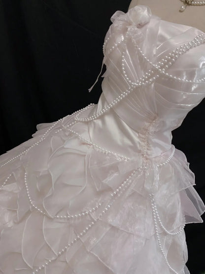Princess Vibes Ball Gown Strrapless Light Pink Long With Tiered Layers Quince Dress inspo Quinceanera Dresses Sweet 15 16 Outfits RB7855