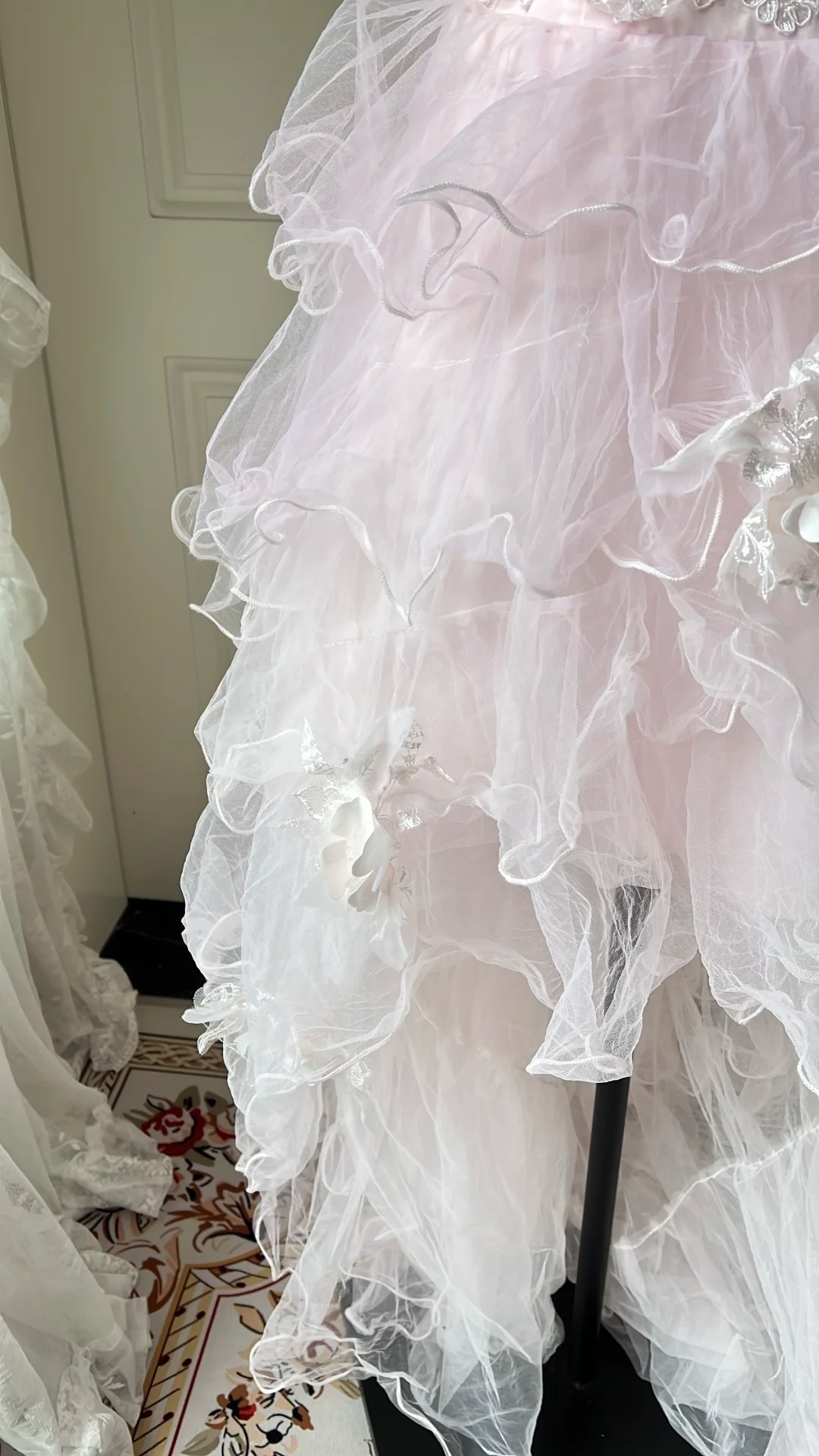Sweet 16 Dress Ideas High Low Strapless Light Pink Tulle With Appliques Ball Gown Sweet Sixteen Birthday Dresses RC0724