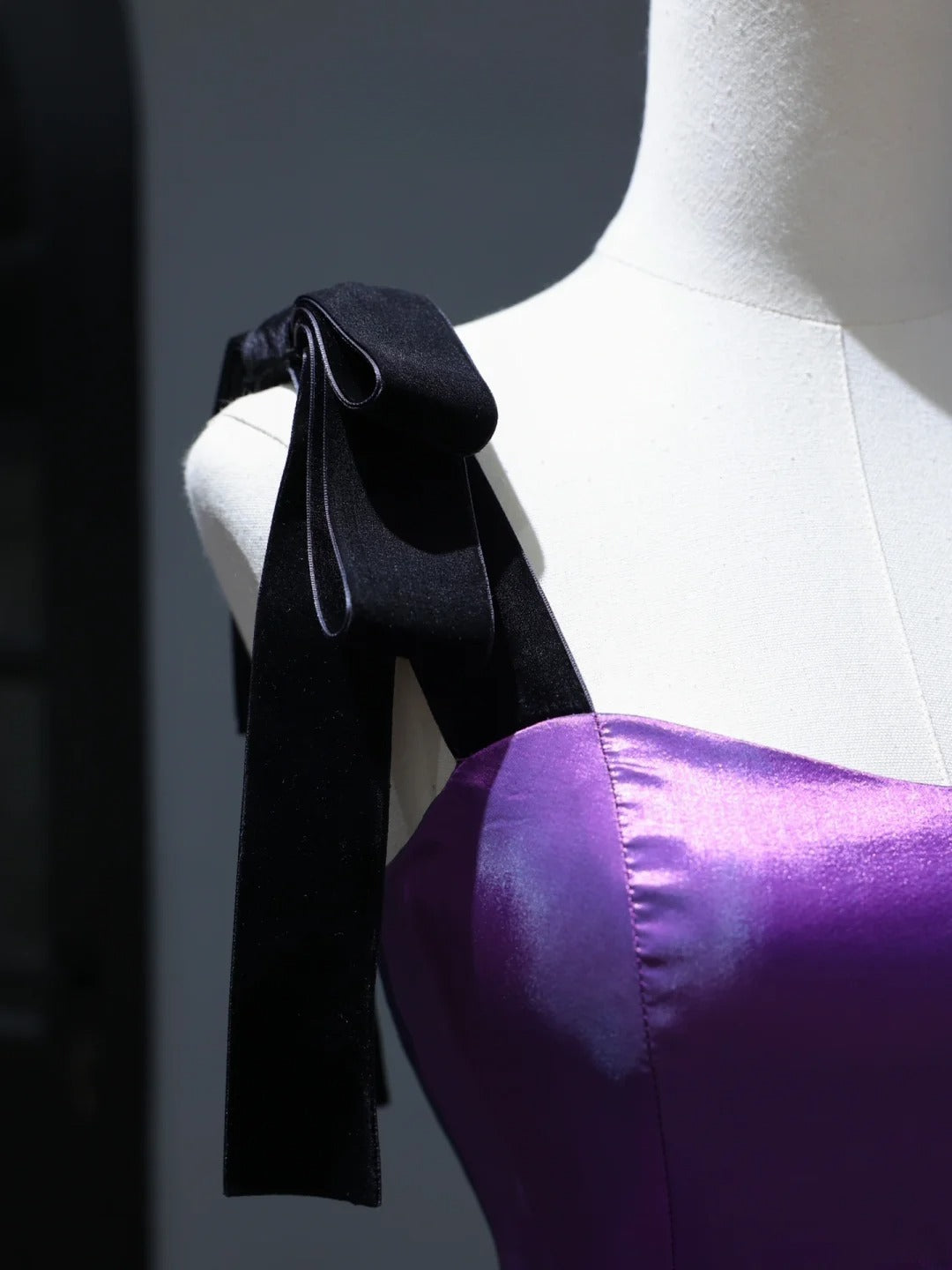 New Purple Satin Ball Gown Quinceanera Dresses Ruffles Simple Party Sexy Sweet 16 Birthday Outfits Dress AS404
