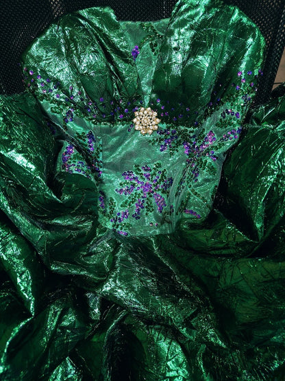 Cute Ball Gown Strapless Green Long Quinceañera Dress Moda 2000 15 Quinceanera Dresses Ideas Sweet 16 Outfits RB7137