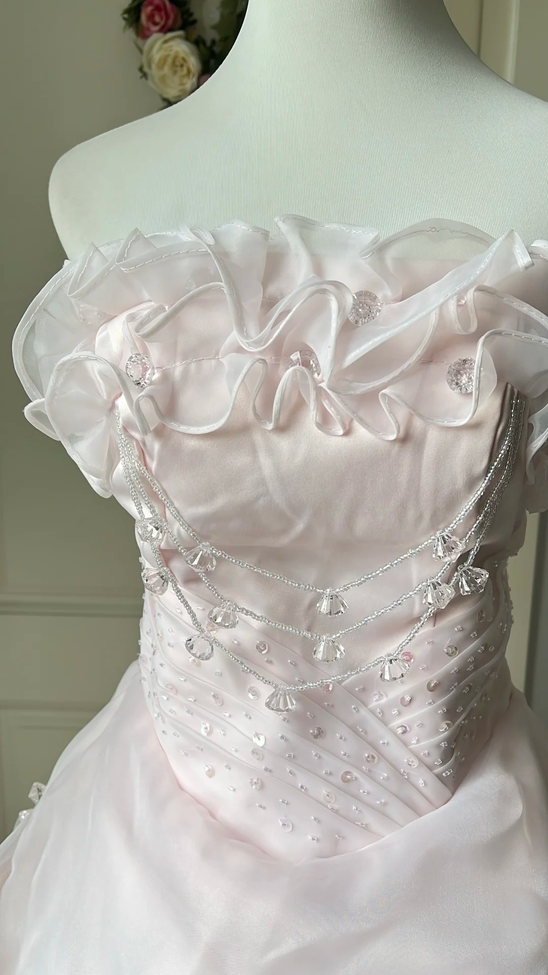 Sweet 16 Dress Ideas High Low Strapless Pink Lace With Beading Ball Gown Sweet Sixteen Birthday Dresses RC0728