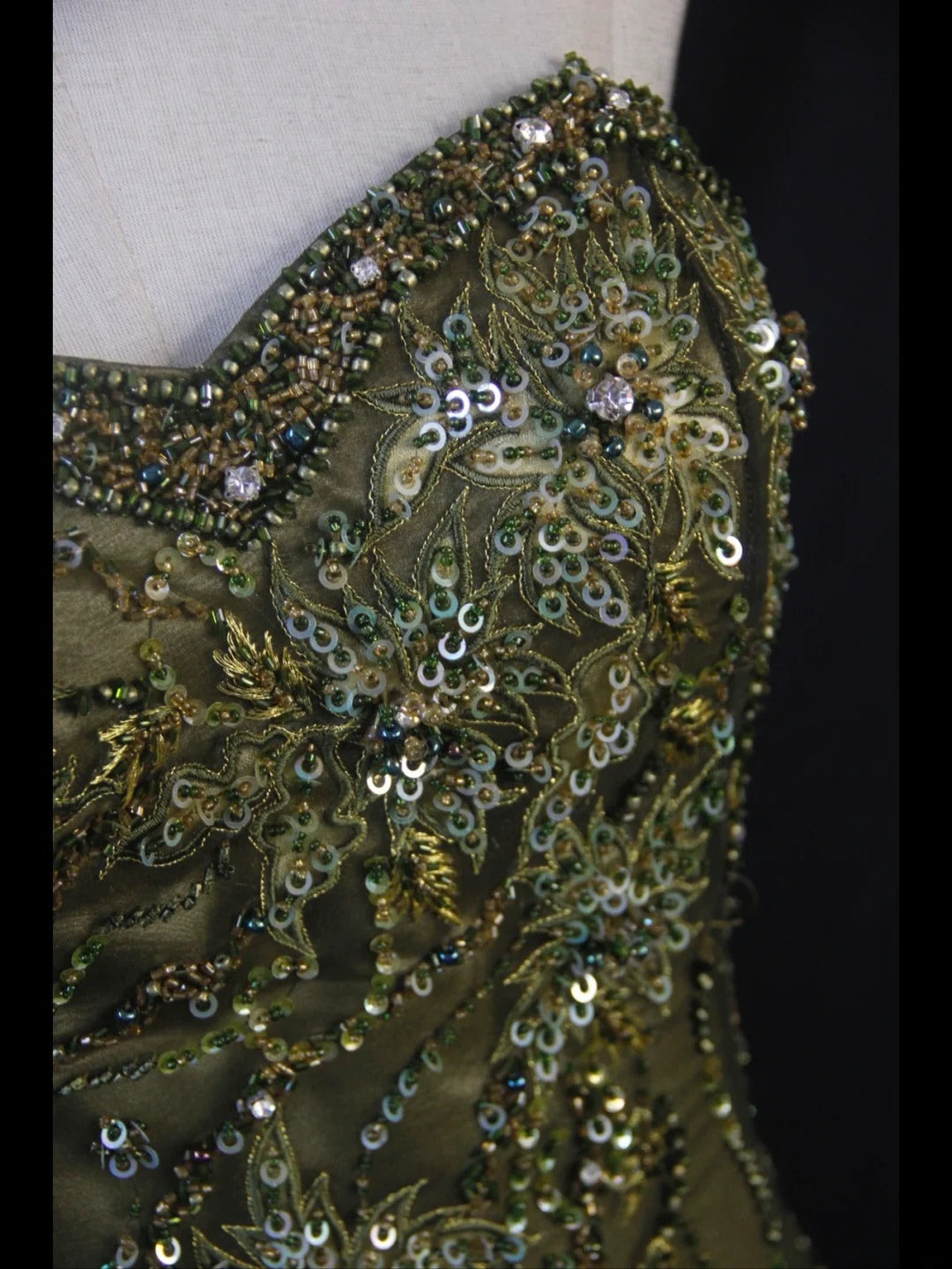 Vintage A line Sweetheart Green Chiffon 1950s With Beads Bodice Long Prom Dresses Inspo Birthday Outfit Party Gown AS409