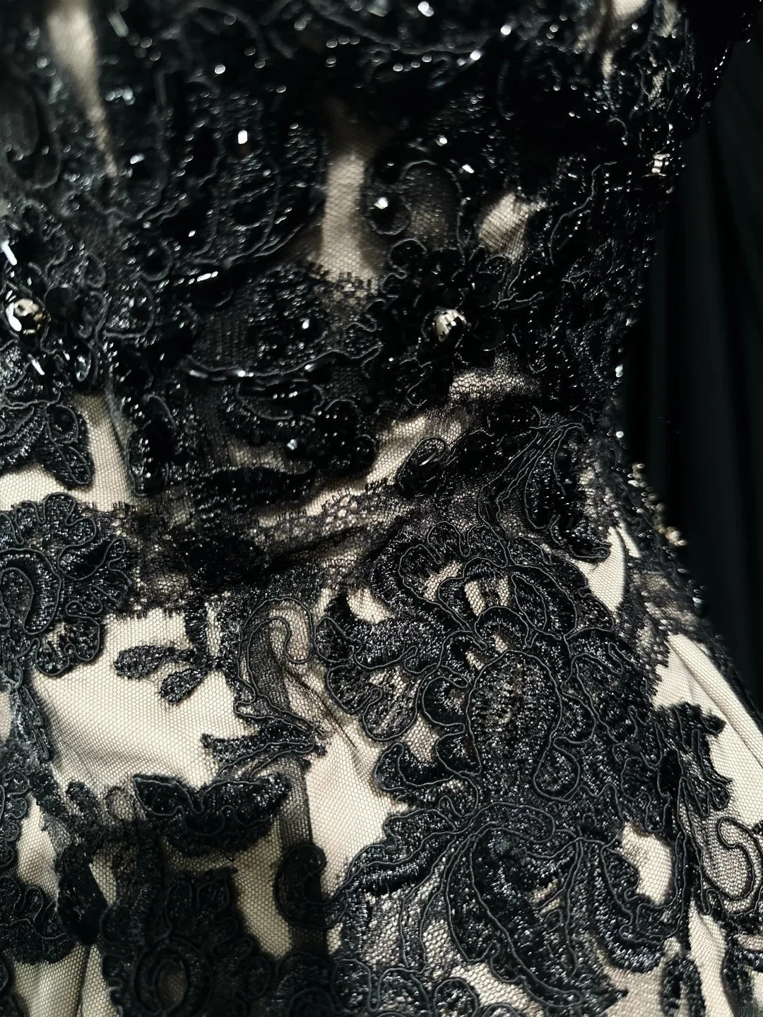Vintage Prom Dresses Mermaid Sweetheart Black Lace Tulle 1950s Retro Classy Party Formal Outfits RB6225