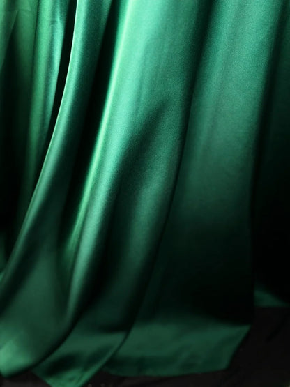 Simple Prom Dresses A line Strapless Dark Green Satin Long Party Formal Outfits RB6229