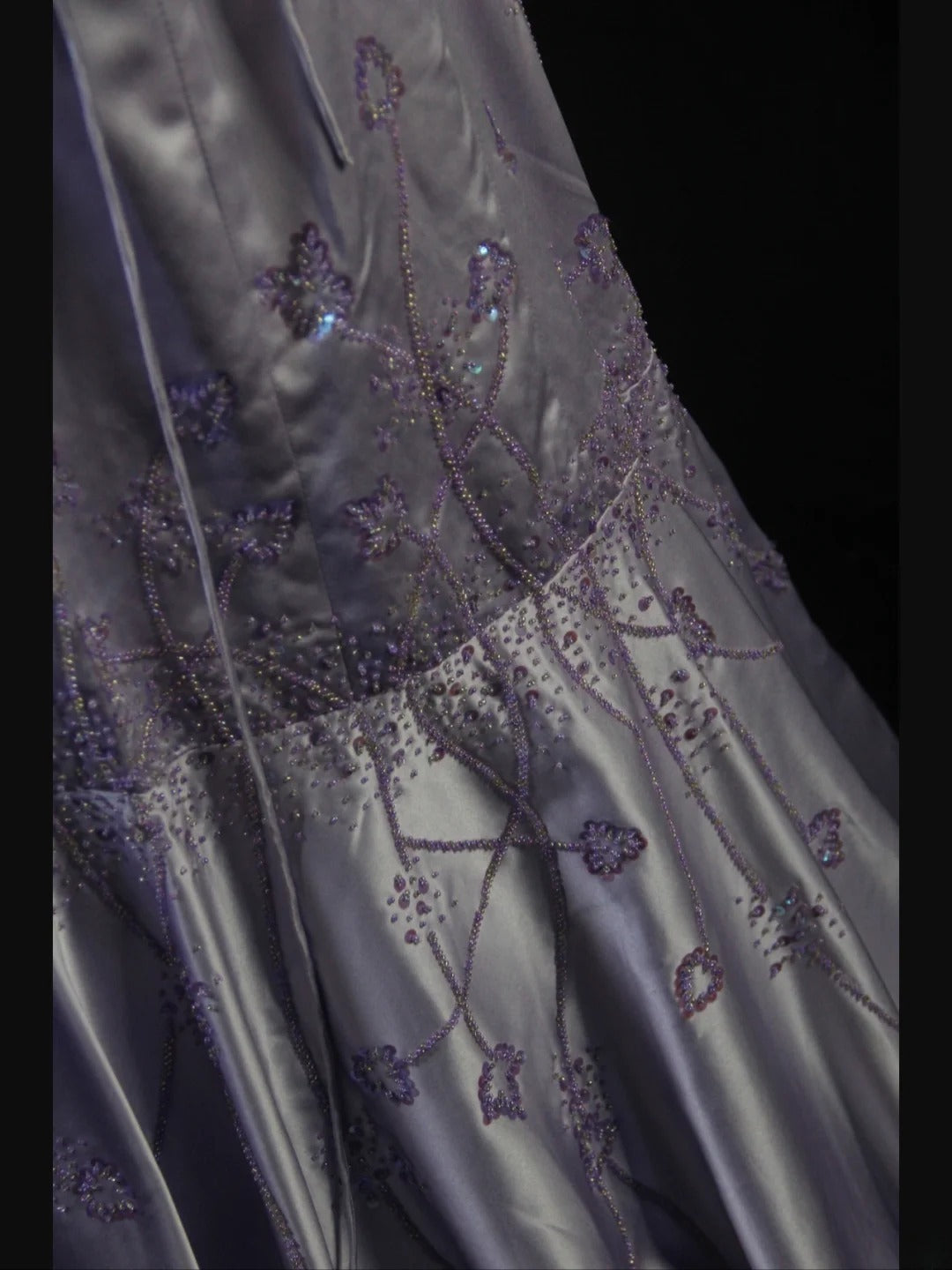 Retro 1950s Mermaid Spaghetti Straps Lilac Satin With Beads Long Prom Dresses Inspo 21st Birthday Outfit Formal Gown AS414